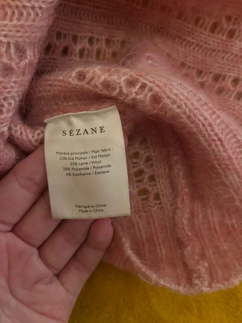 Sezane Rosa Sweater in Blush - Picture 4 of 4